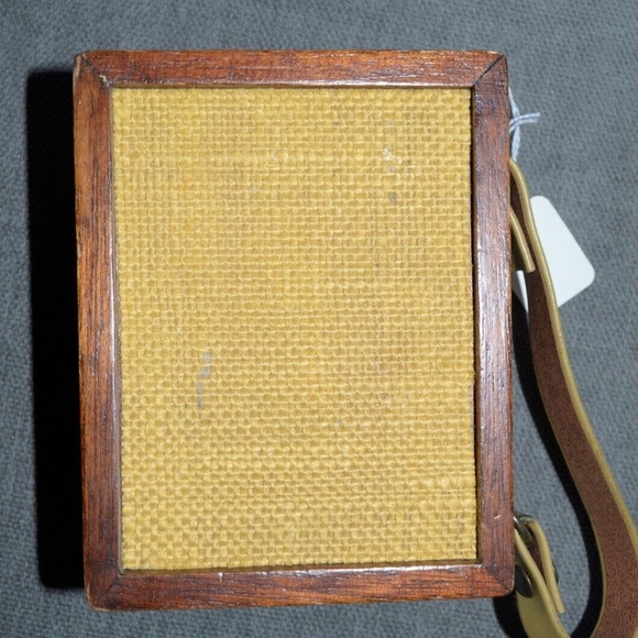 Vintage Handmade brown Wooden Pixie Mushroom Purse - Picture 16 of 16